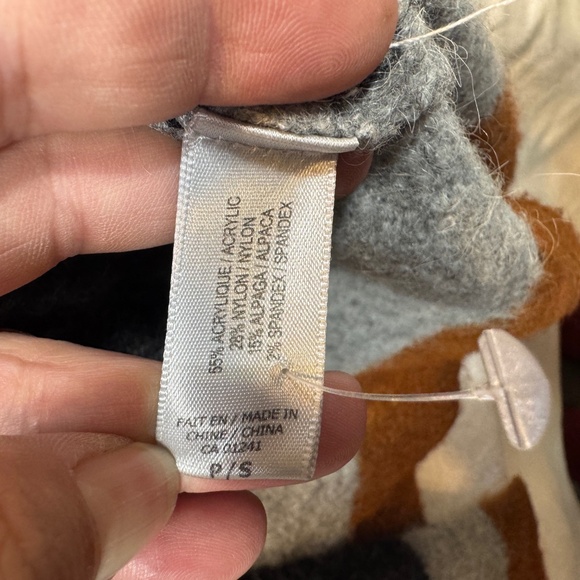 Contemporaine cardigan Sweater Womens Size Small Colorblock Gray Alpaca Blend - Picture 4 of 7